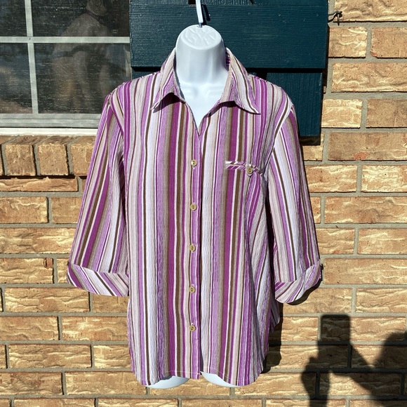 Allison Daley Button Down Top sz 14P - Picture 1 of 2